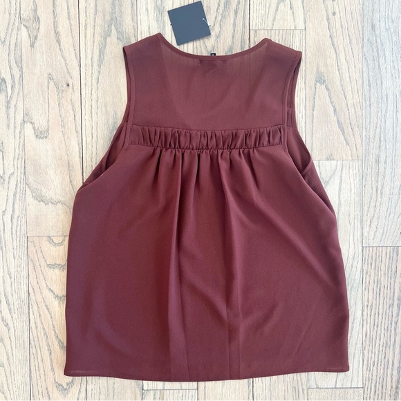 NWT Pleione Women’s Rusty Red Lined Blouse Tank Size X-Small - Picture 4 of 11